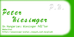 peter wiesinger business card